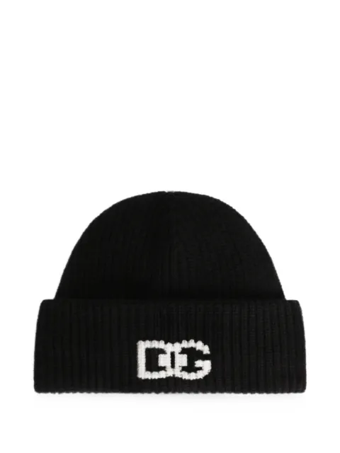 Dolce & Gabbana englisrib-knit beanie hat
