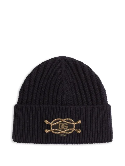Dolce & Gabbana gorro de punto de canalé