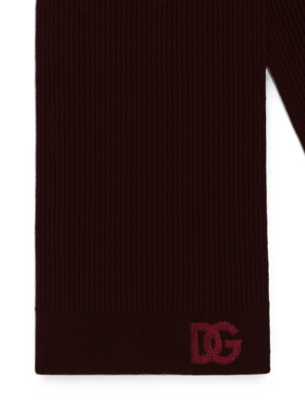 Dolce & Gabbana Sjaal van scheerwol met logo Rood