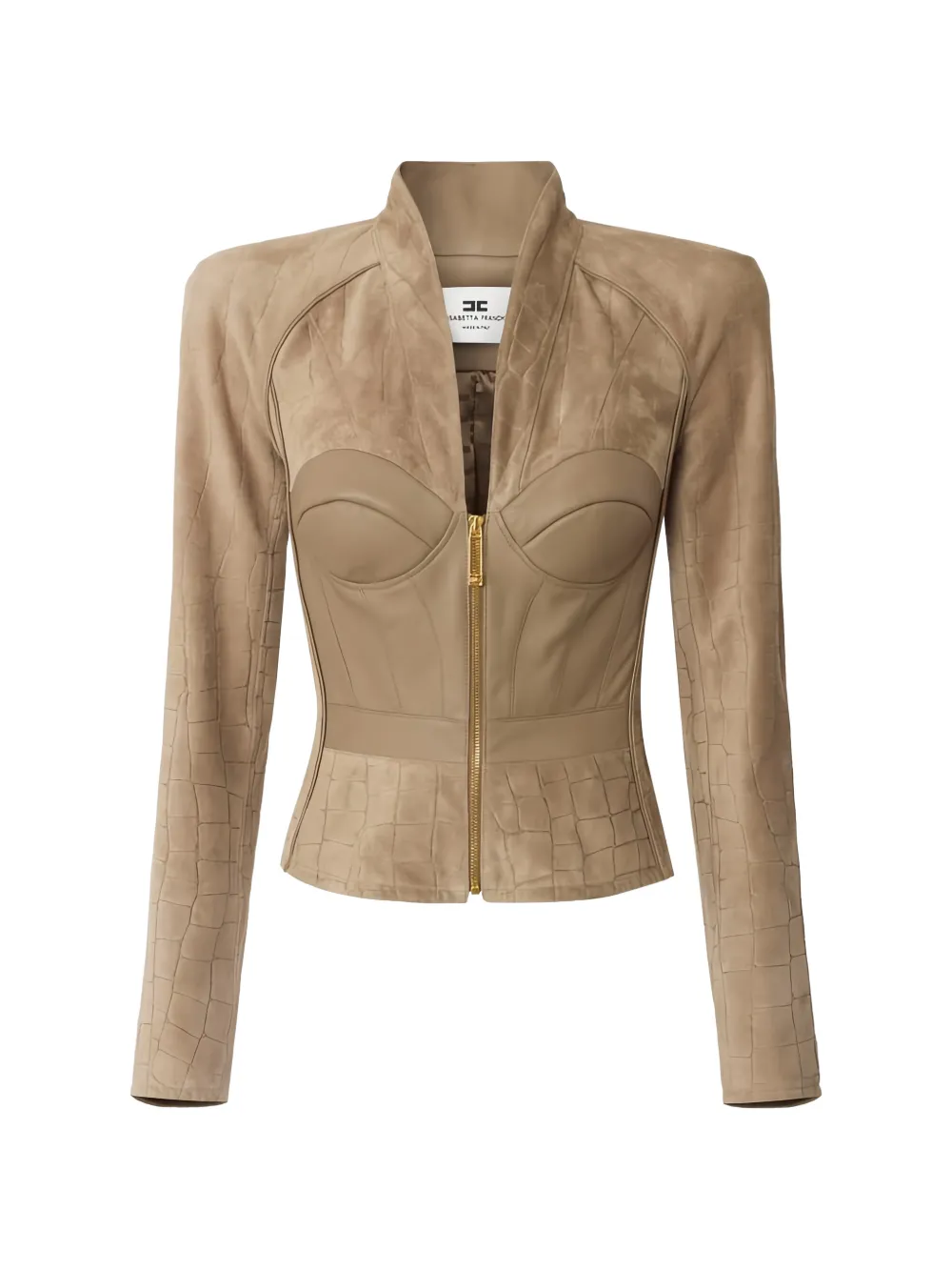 Elisabetta Franchi suede jacket - Braun