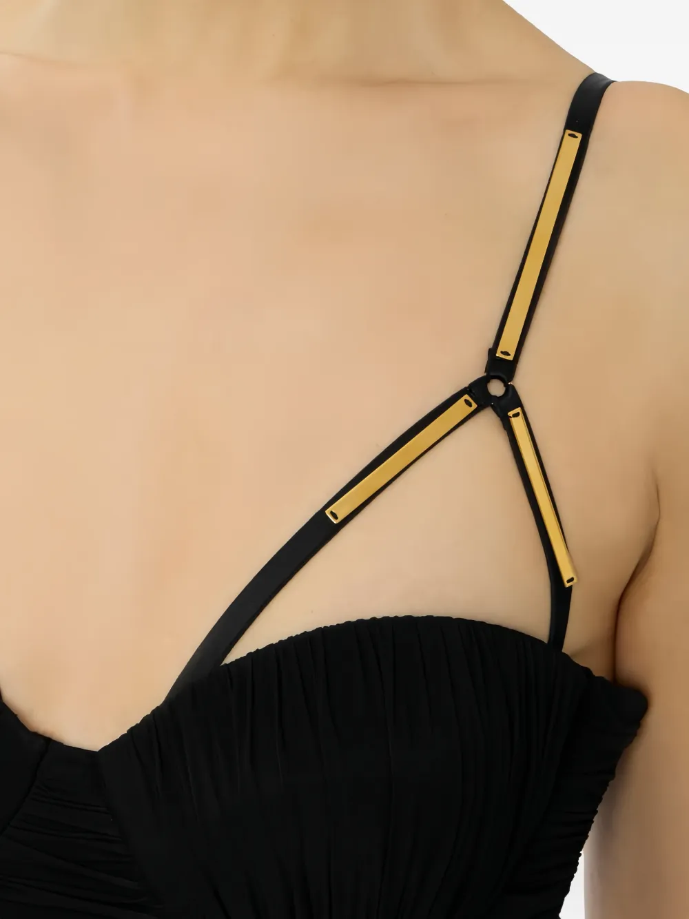 Elisabetta Franchi Romper met ruches Zwart