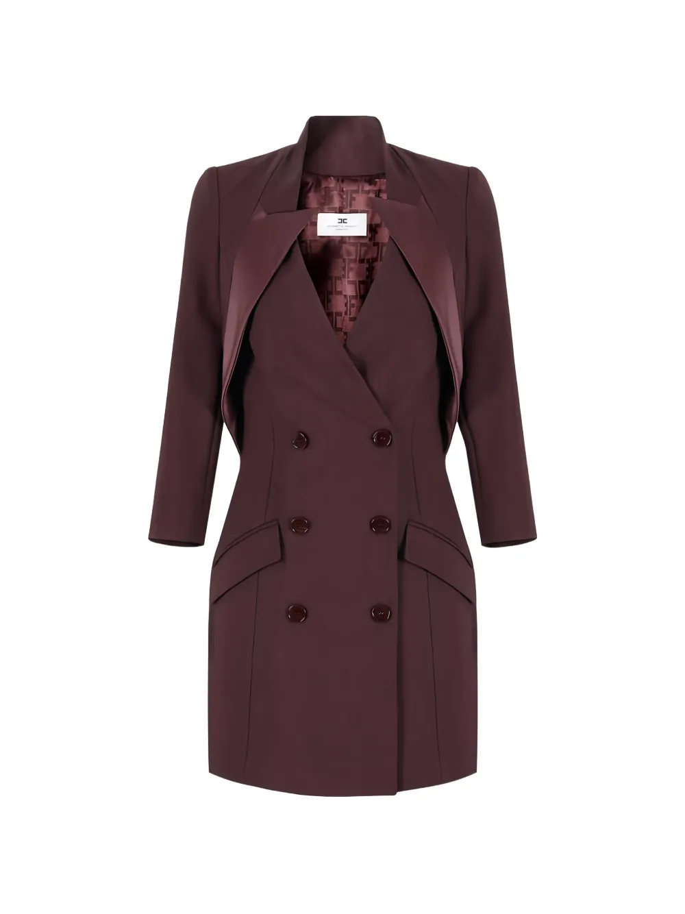Elisabetta Franchi double-breasted mini dress - Marrone