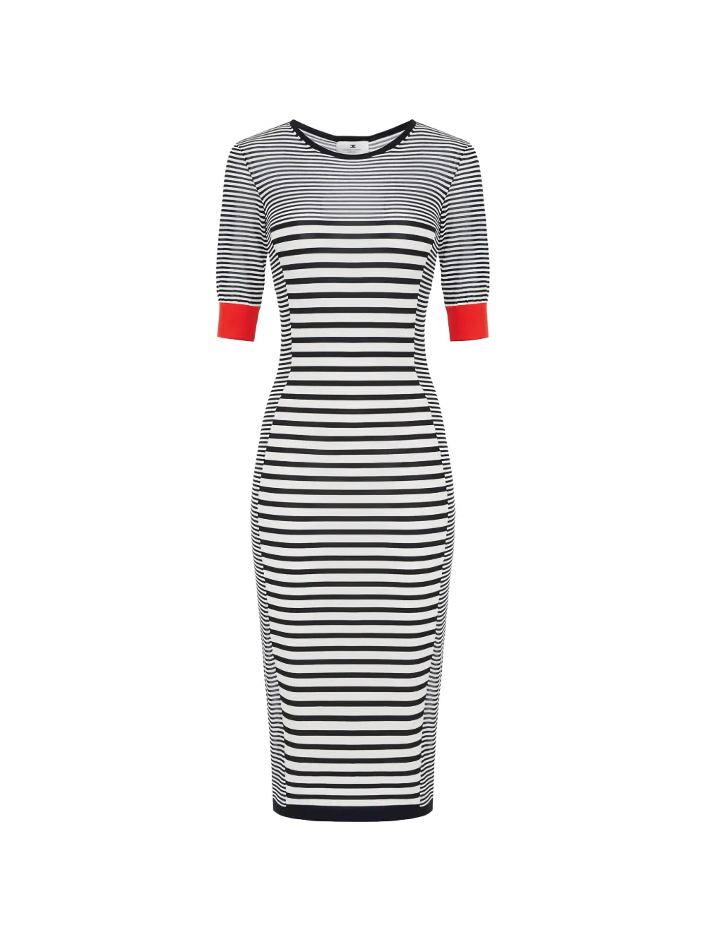 Elisabetta Franchi striped knit dress - Bianco