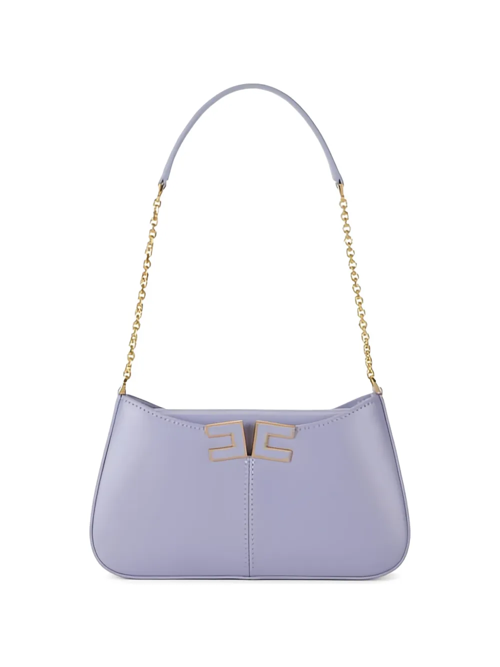 Elisabetta Franchi logo-plaque shoulder bag - Purple