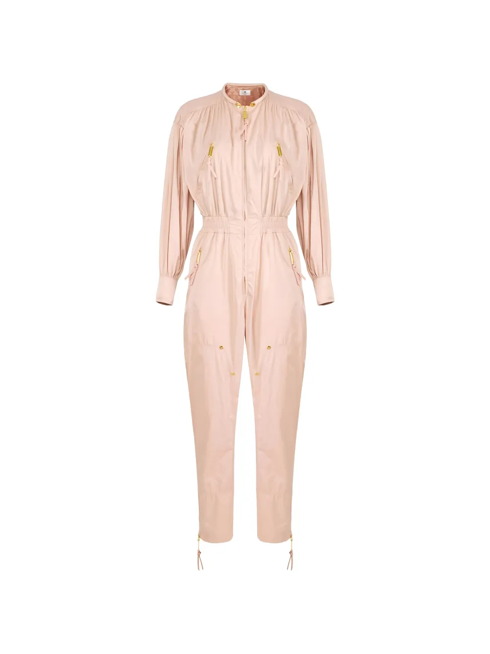 Elisabetta Franchi rivet-embellished voile jumpsuit - Toni neutri
