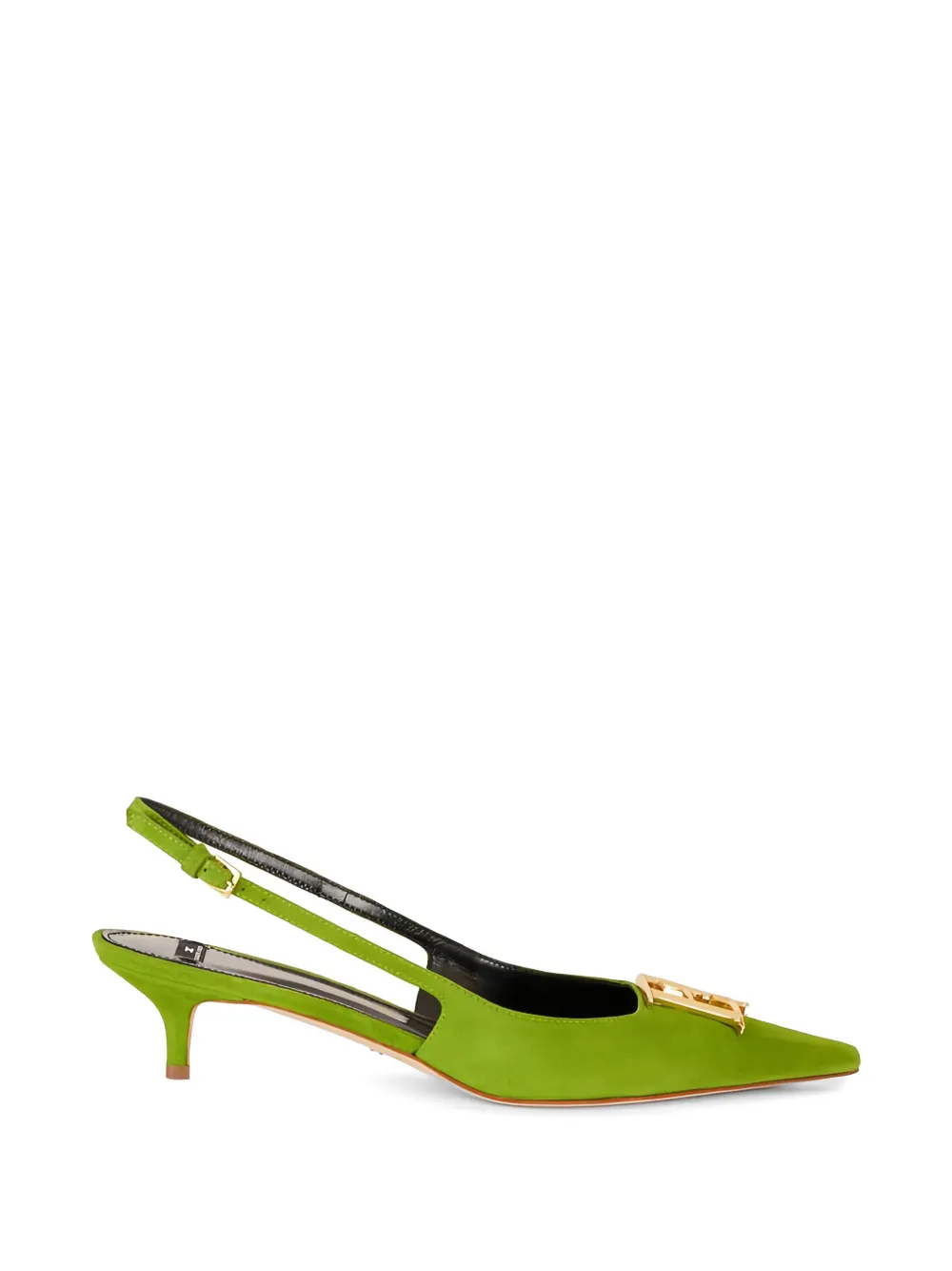 Elisabetta Franchi logo-detail slingback pumps Groen