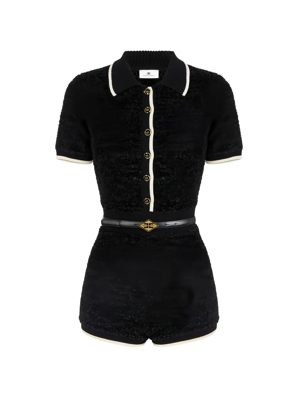 Elisabetta Franchi belted jumpsuit - Nero