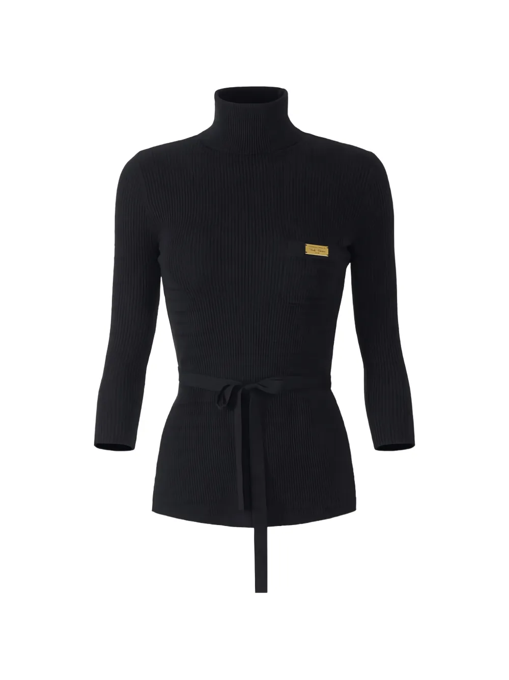 Elisabetta Franchi micro-braided open-back sweater - Nero