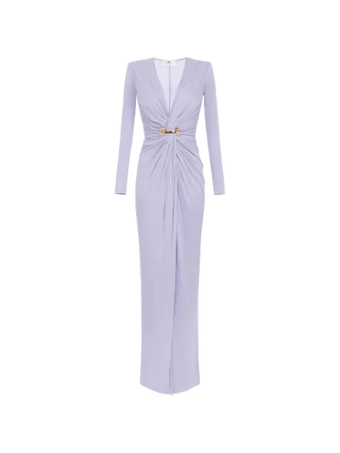 Elisabetta Franchi V-neck draped maxi dress