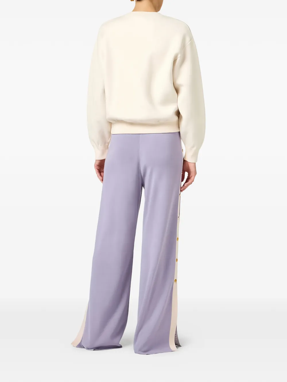 Elisabetta Franchi Gebreide sweater met logo Beige