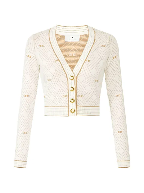Elisabetta Franchi jacquard-knit V-neck cardigan