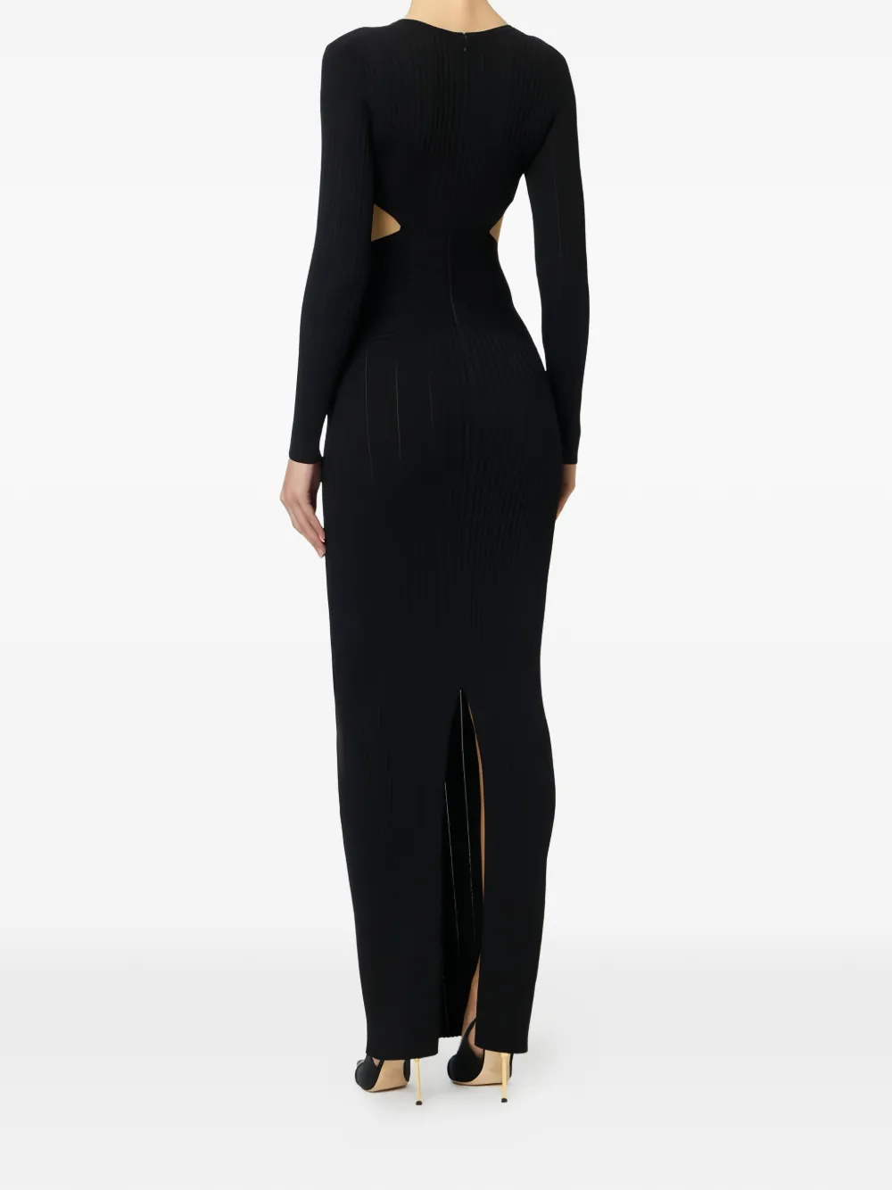 Elisabetta Franchi Maxi-jurk met V-hals Zwart