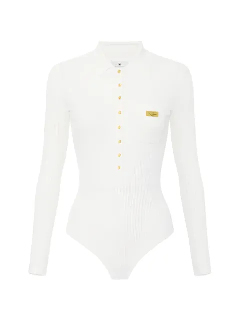 Elisabetta Franchi micro-braided knit bodysuit
