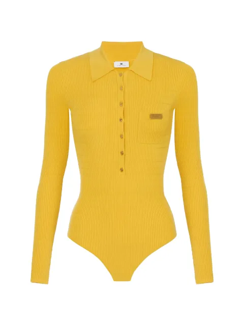 Elisabetta Franchi micro-braided knit bodysuit