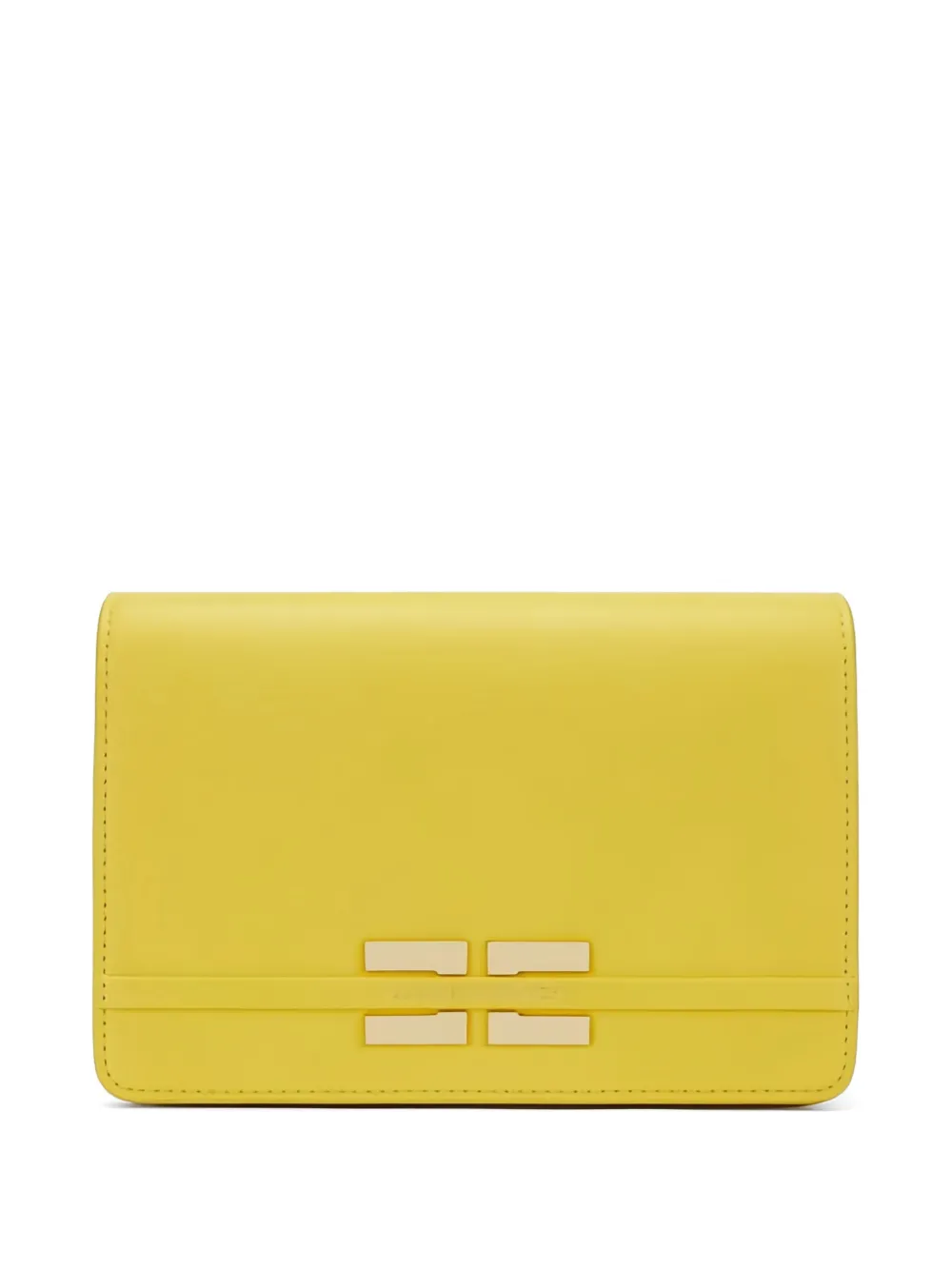 Elisabetta Franchi logo-plaque chain-strap shoulder bag - Giallo