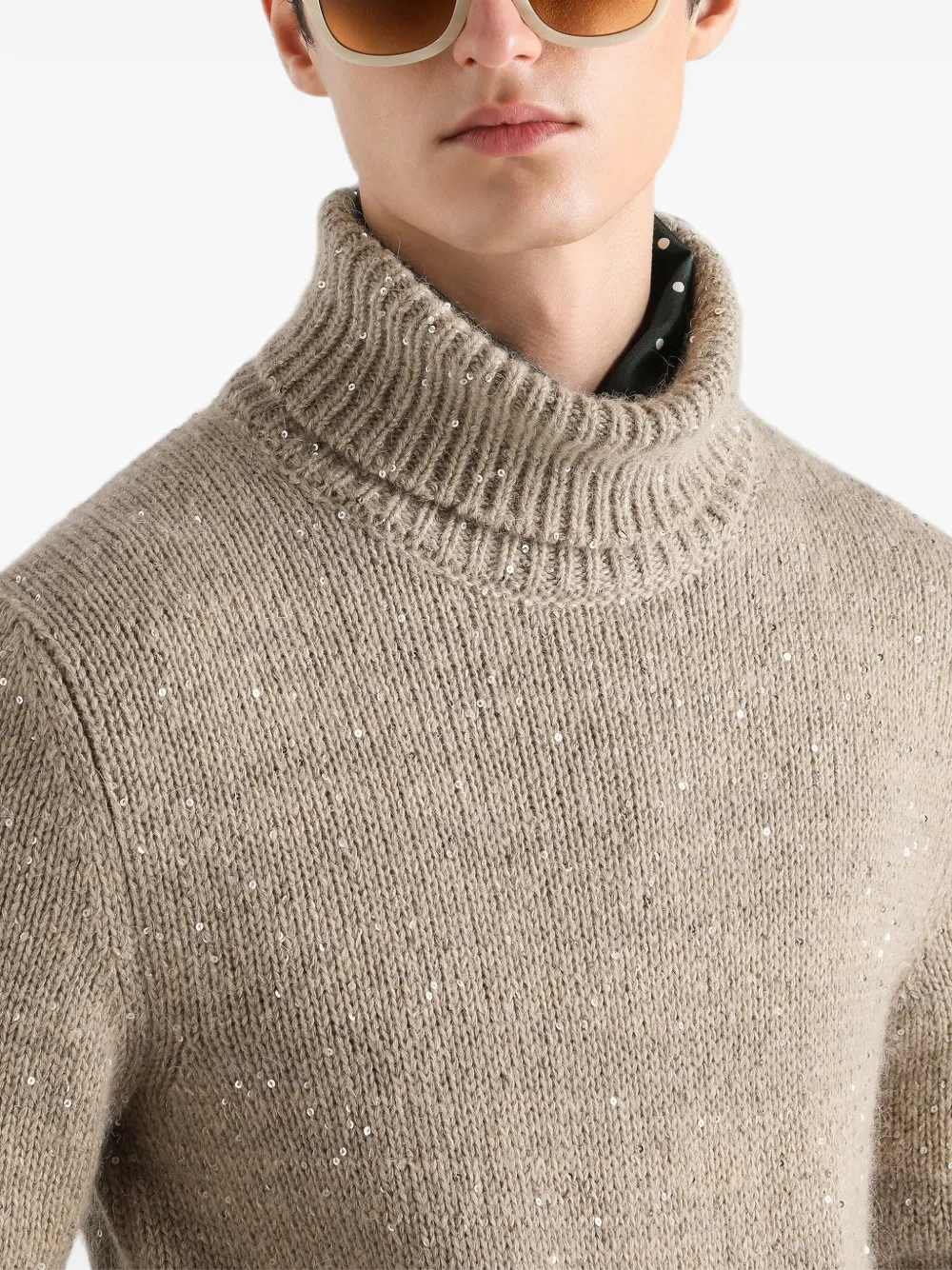 Dolce & Gabbana EXCLUSIVE gebreide coltrui Beige