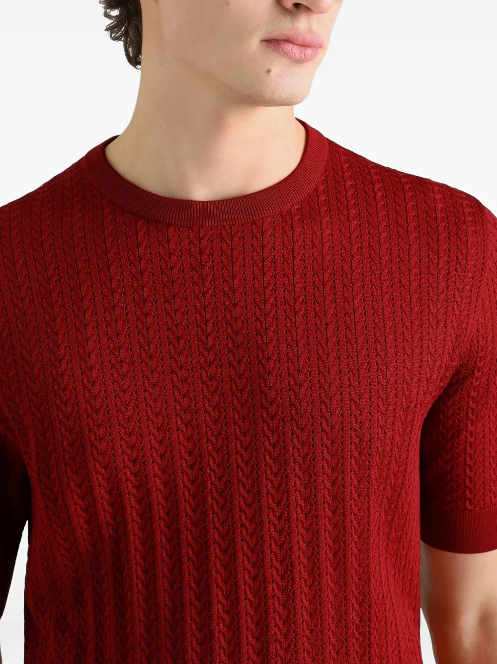 Dolce&Gabbana ドルガバ 赤 ストライプ セーター Dolce & Gabbana Suéter De Seda Com Bordado | Vermelho | FARFETCH BR