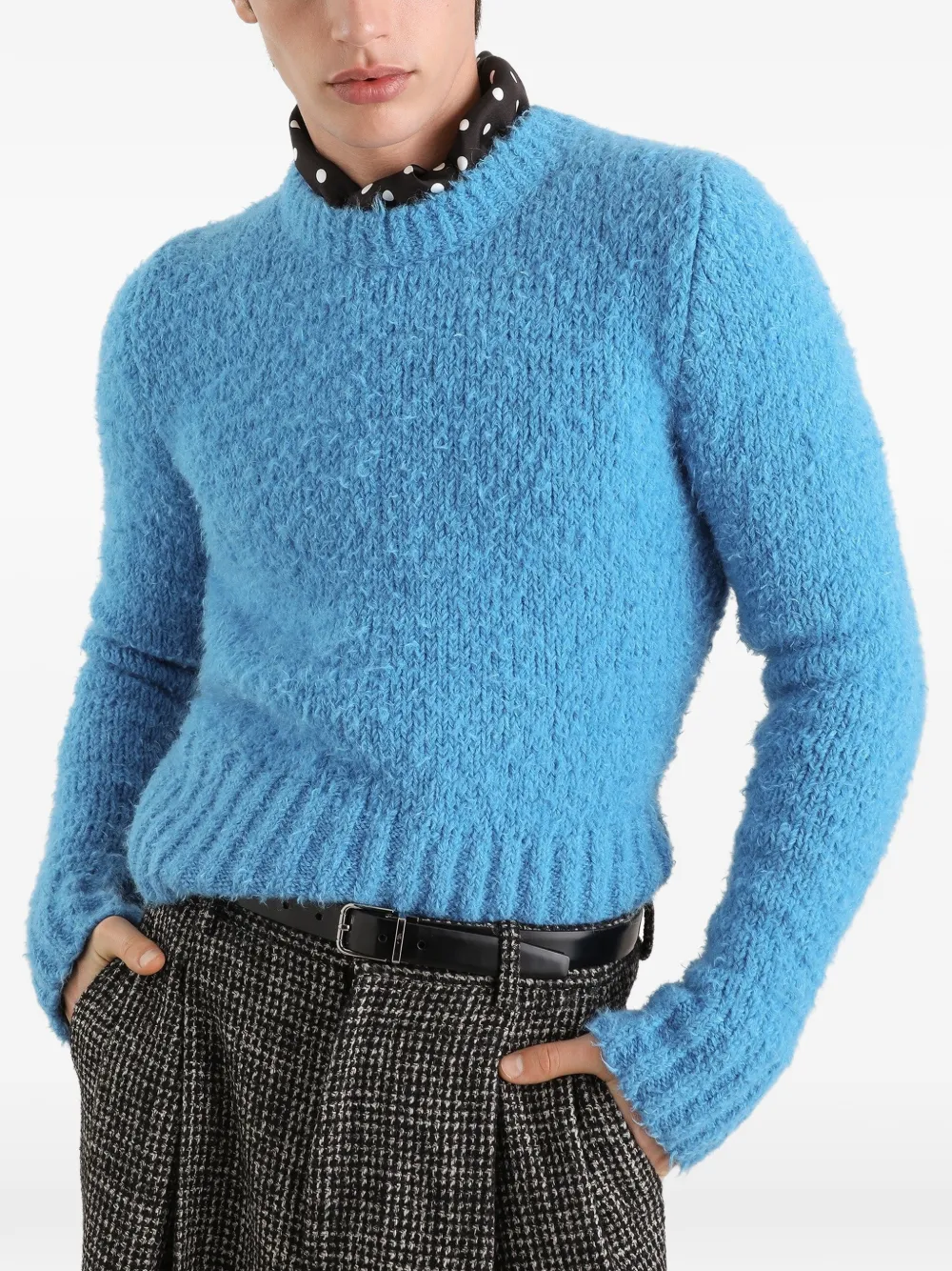 Dolce & Gabbana Trui met bouclé-effect Blauw