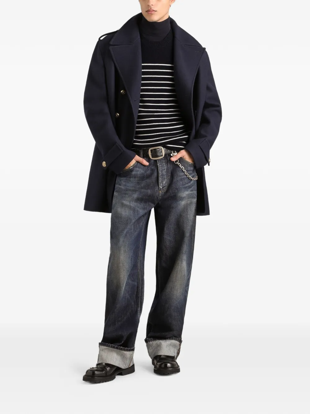 Dolce & Gabbana Pullover van scheerwol Blauw