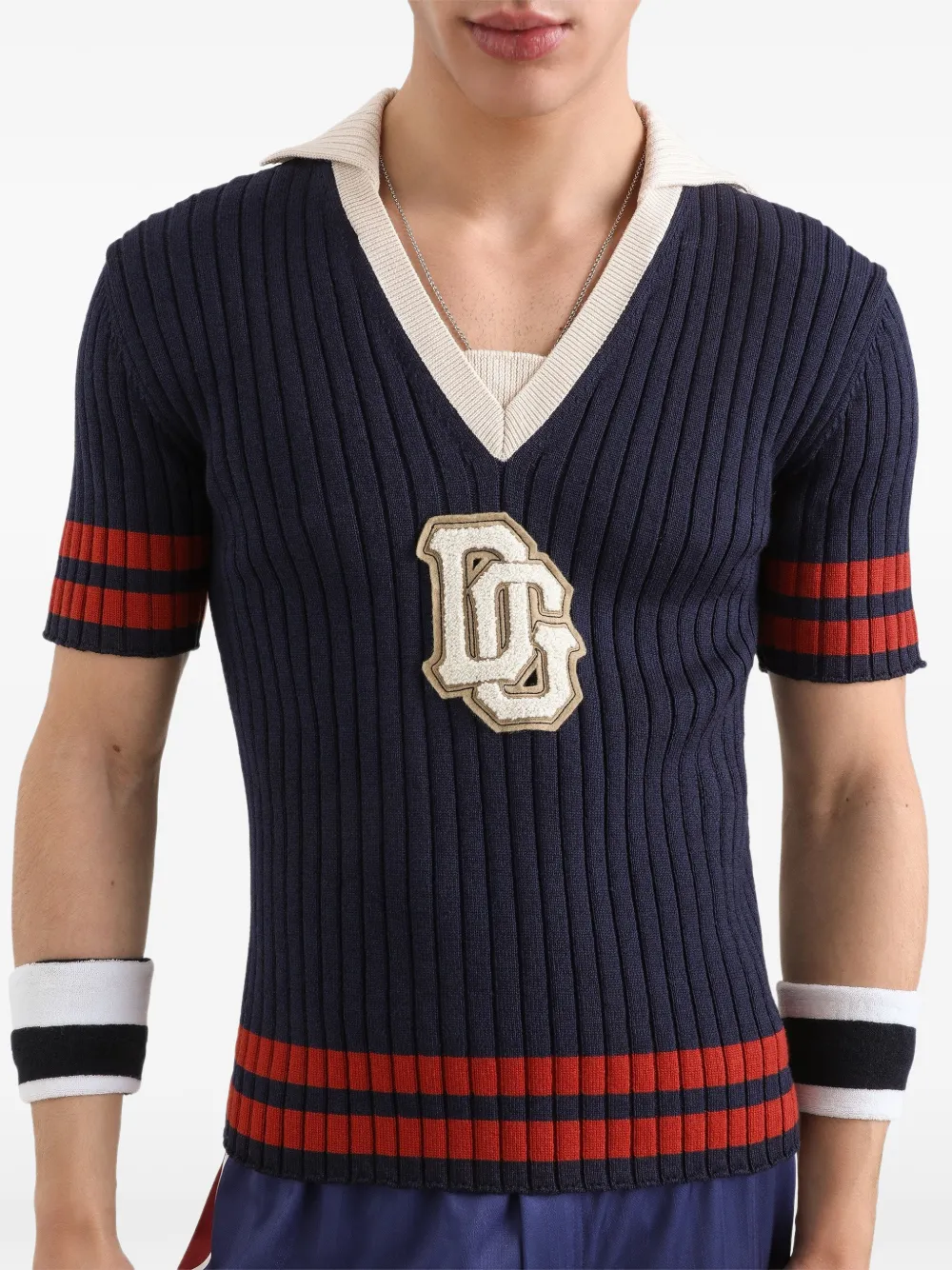 Dolce & Gabbana Geribbelde wollen pullover Blauw