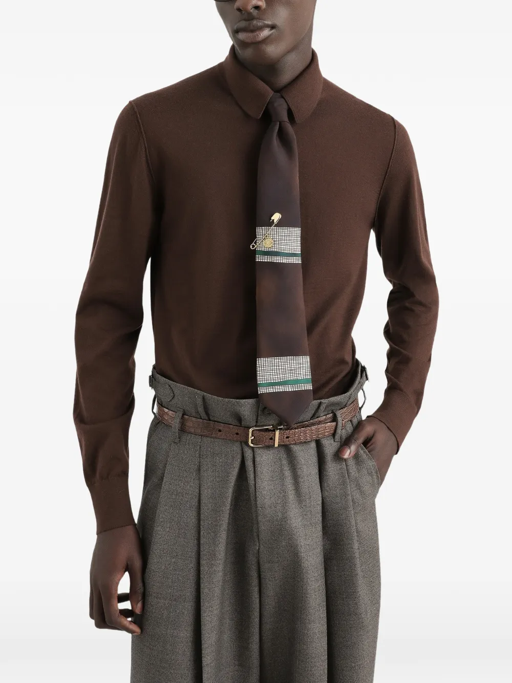 Dolce & Gabbana Kasjmier poloshirt Bruin