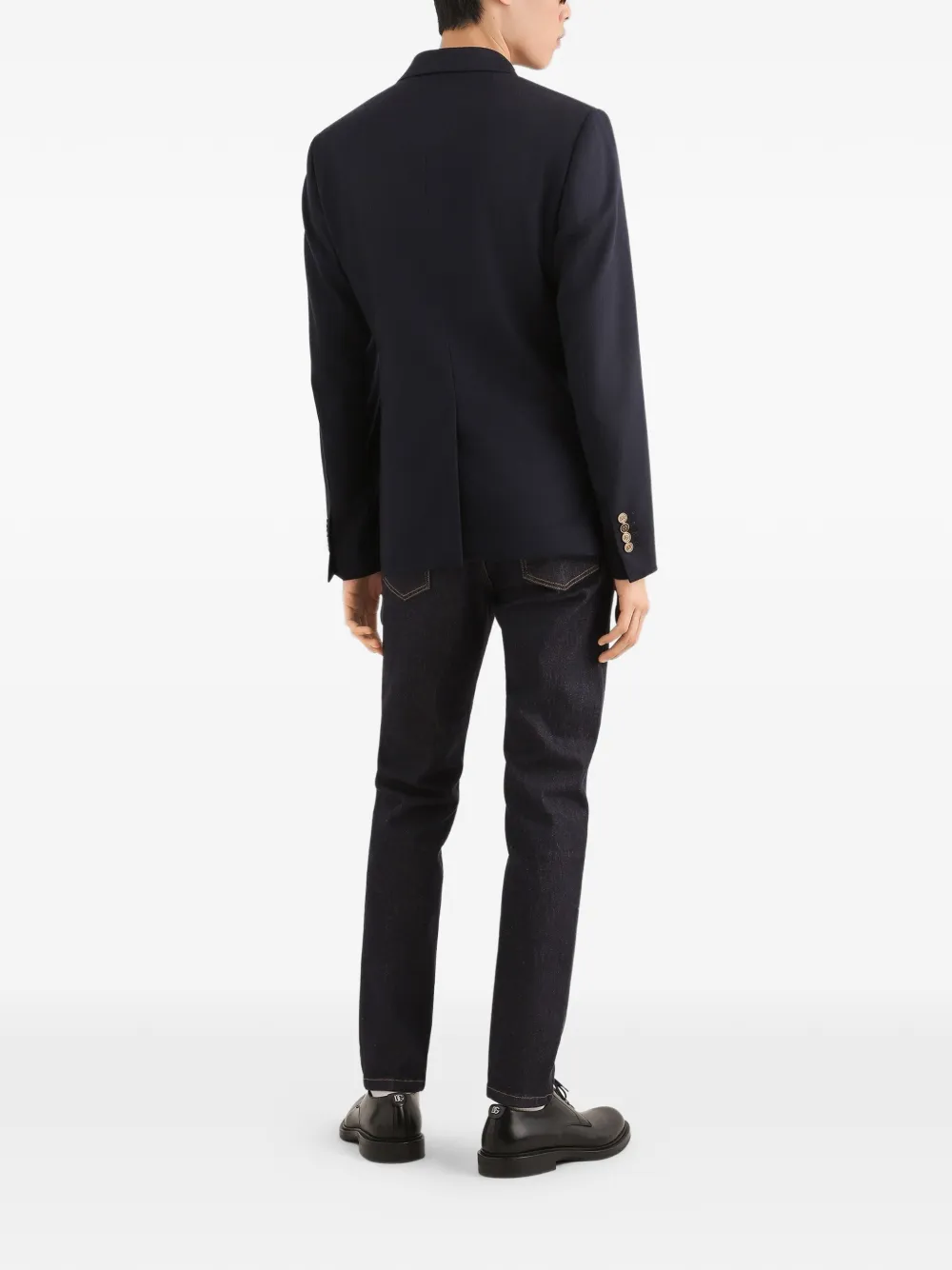 Dolce & Gabbana Poloshirt van scheerwol Zwart