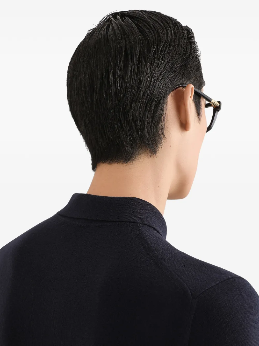 Dolce & Gabbana Poloshirt van scheerwol Zwart