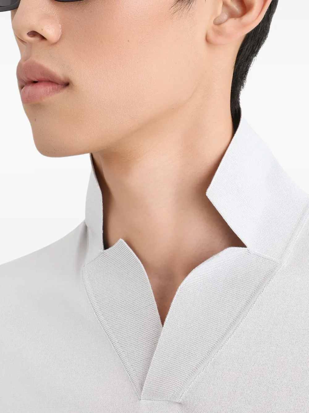 Dolce & Gabbana Zijden poloshirt Grijs