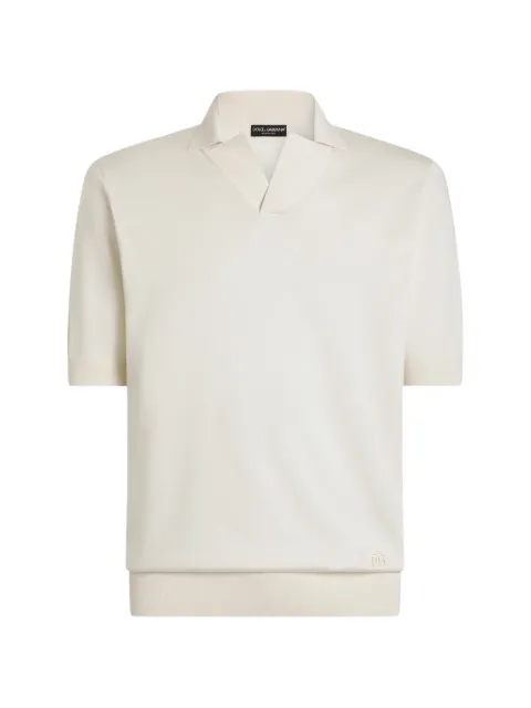 Dolce & Gabbana silk knit polo shirt