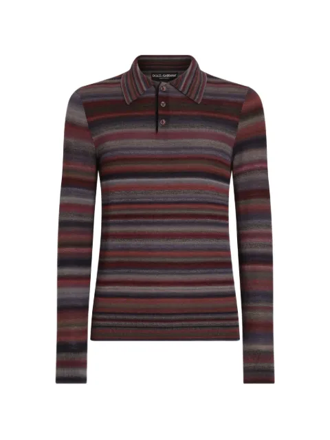 Dolce & Gabbana polo rayé en laine