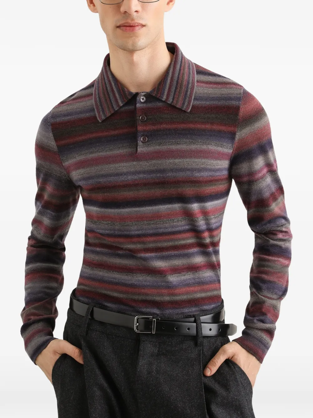 Dolce & Gabbana Gestreept poloshirt Grijs