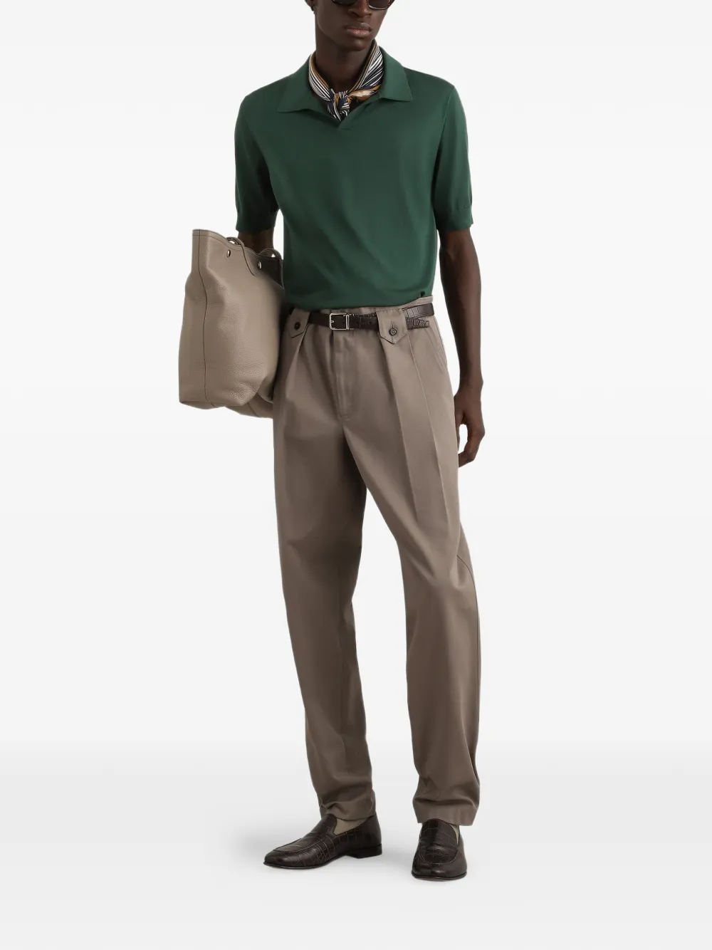 Dolce & Gabbana Gebreid poloshirt Groen