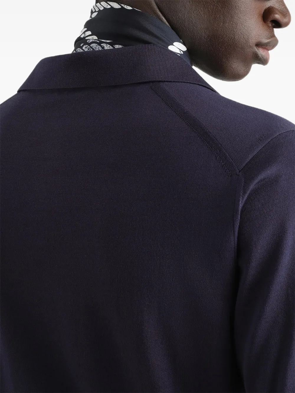 Dolce & Gabbana Gebreid zijden poloshirt Blauw