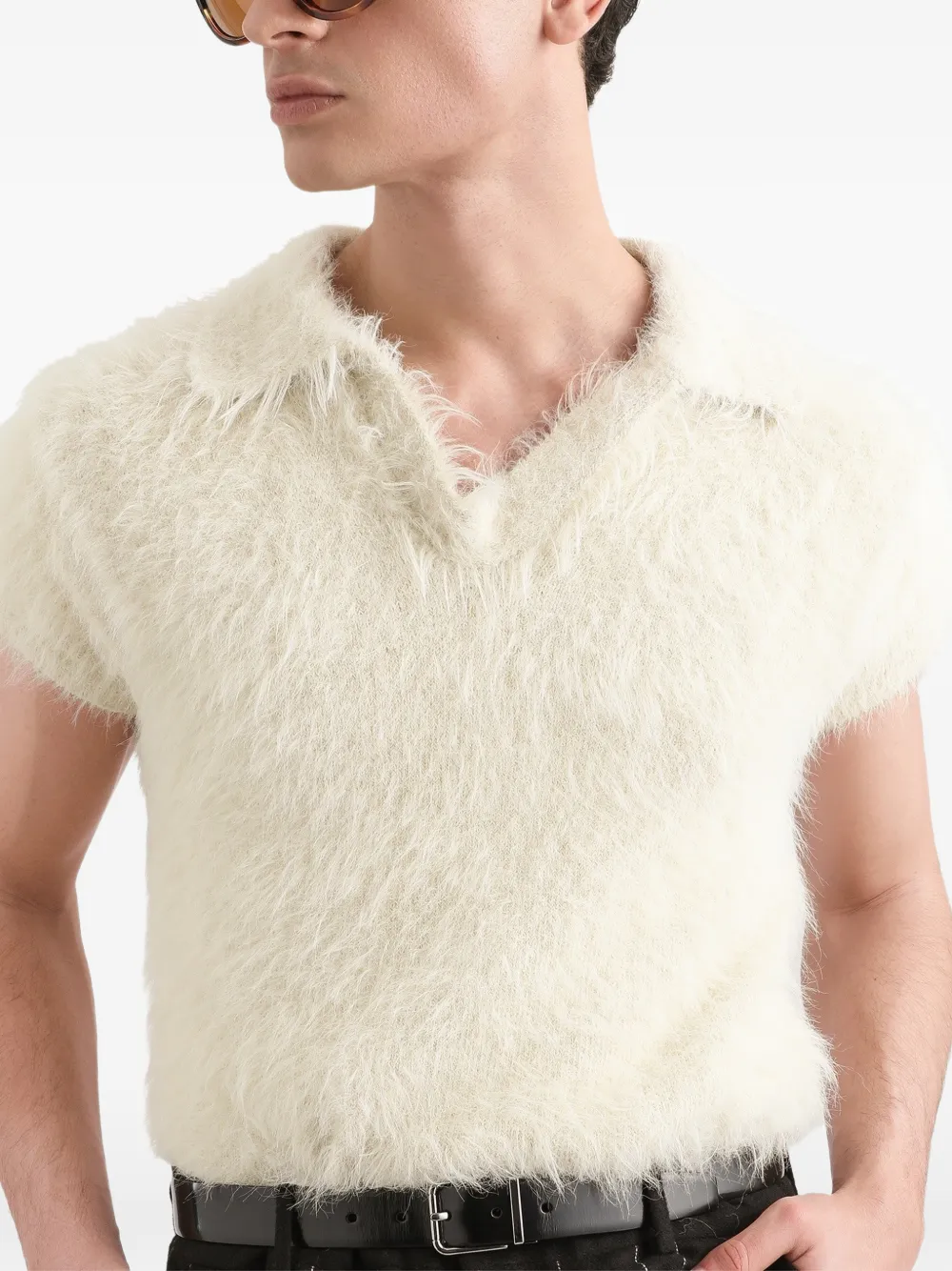 Dolce & Gabbana Gebreid poloshirt Beige