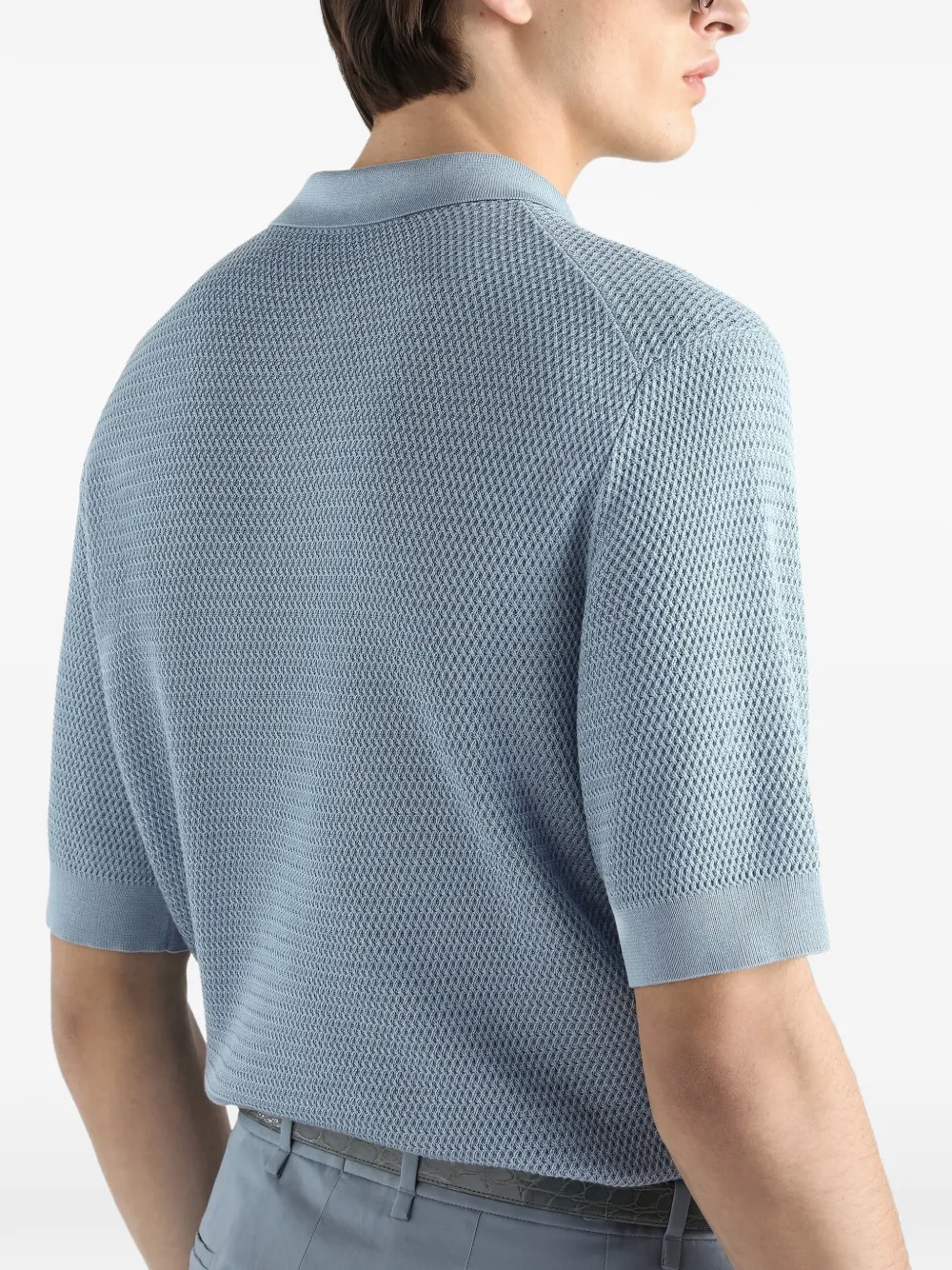 Dolce & Gabbana Zijden poloshirt Blauw