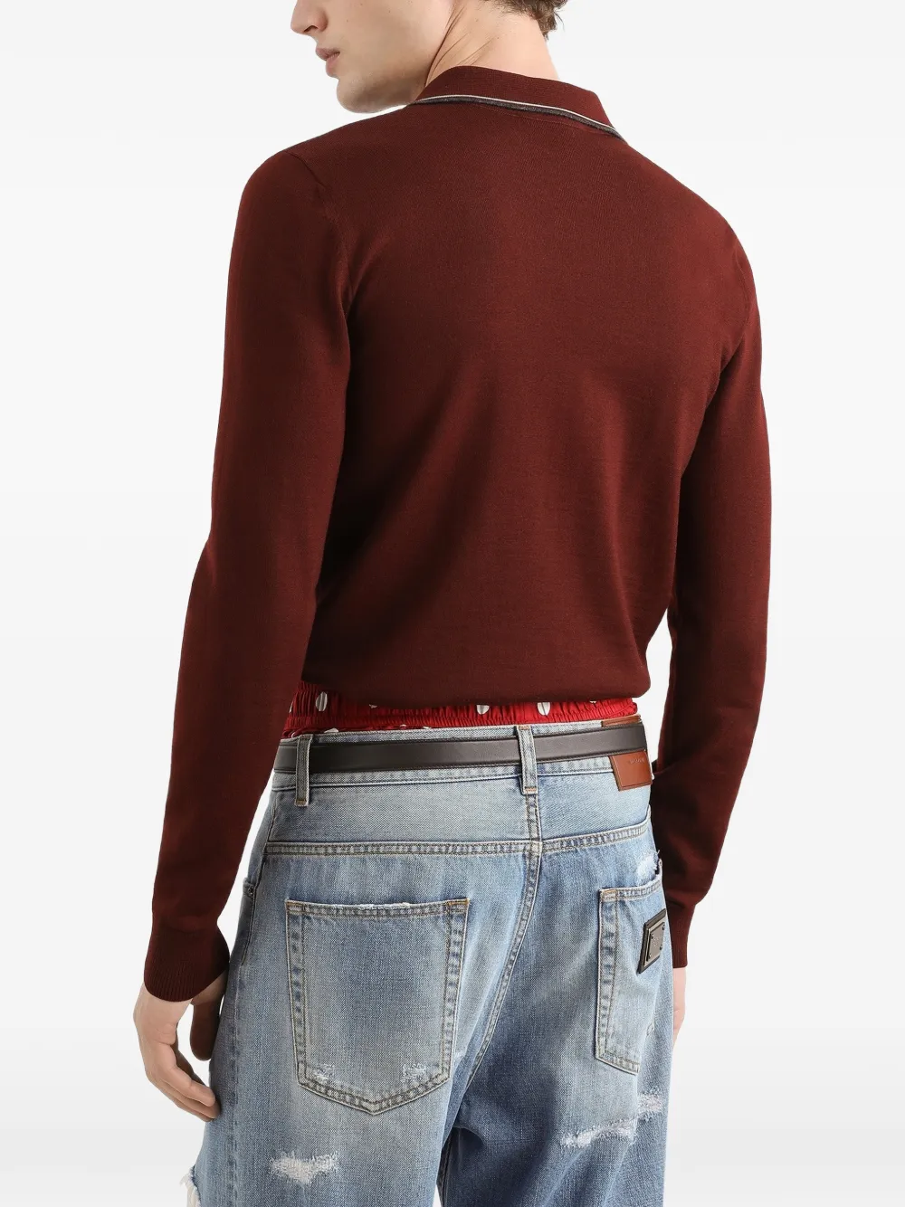 Dolce & Gabbana Wollen poloshirt Rood