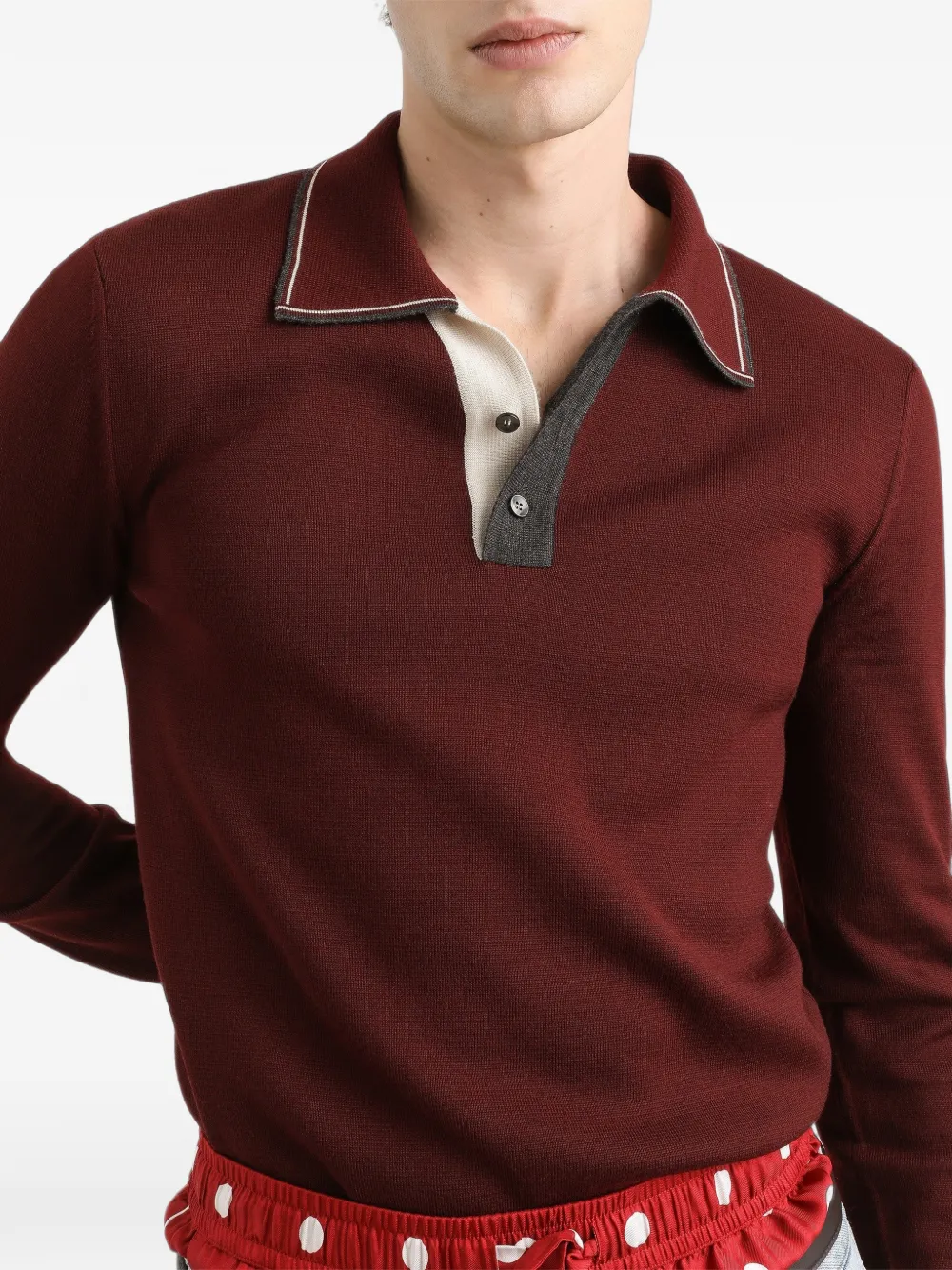Dolce & Gabbana Wollen poloshirt Rood