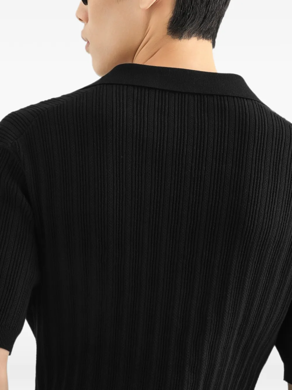 Dolce & Gabbana Serafino katoenen poloshirt Zwart