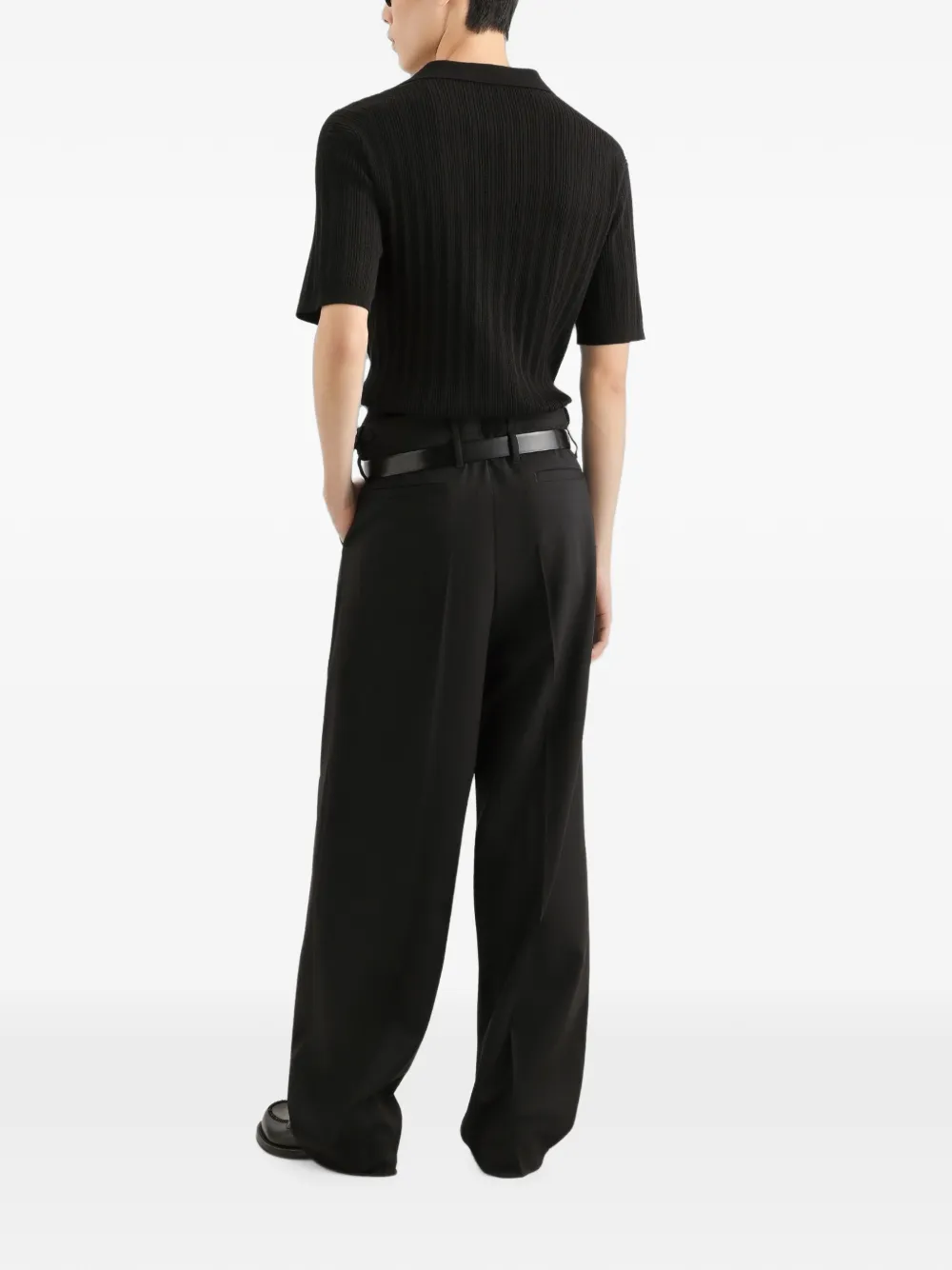 Dolce & Gabbana Serafino katoenen poloshirt Zwart