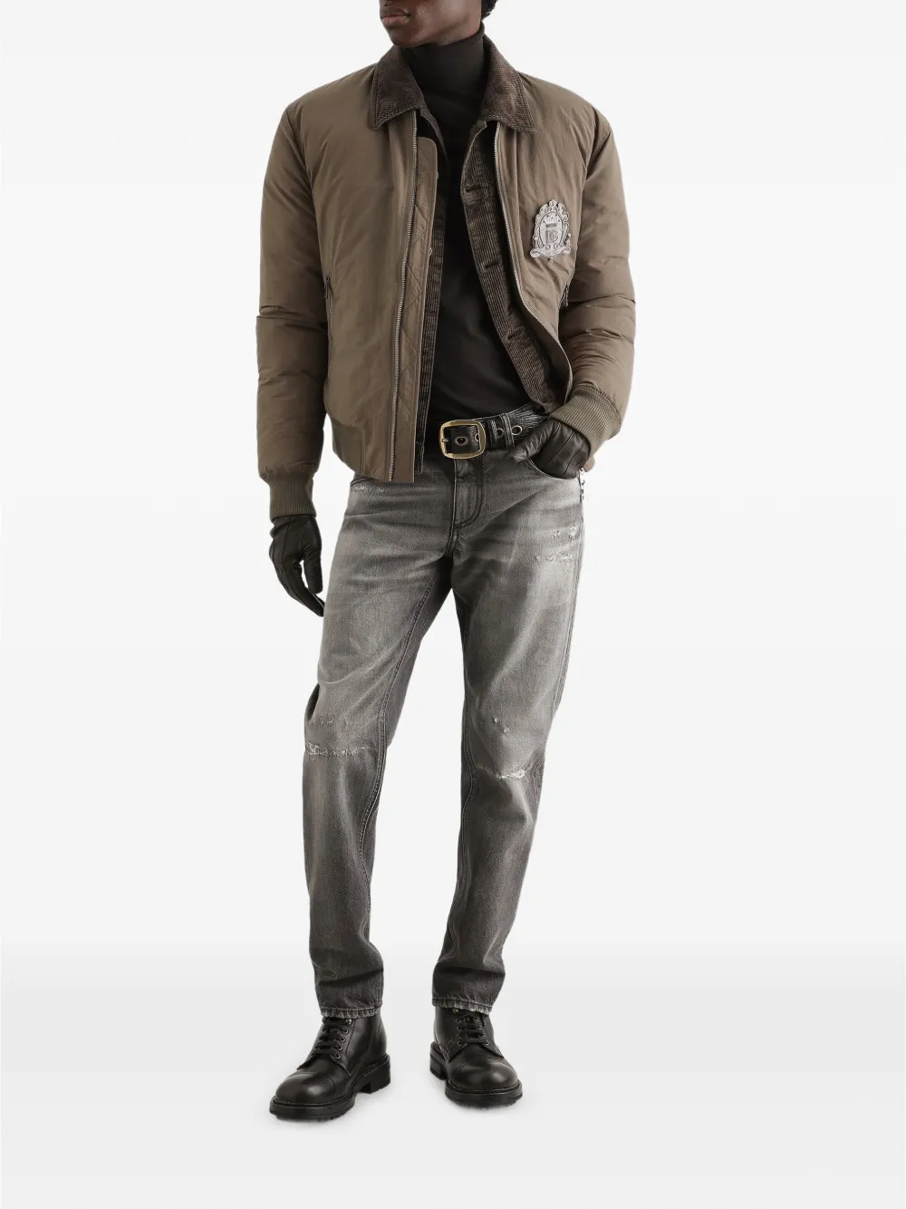 Dolce & Gabbana Jeans met logoplakkaat Grijs