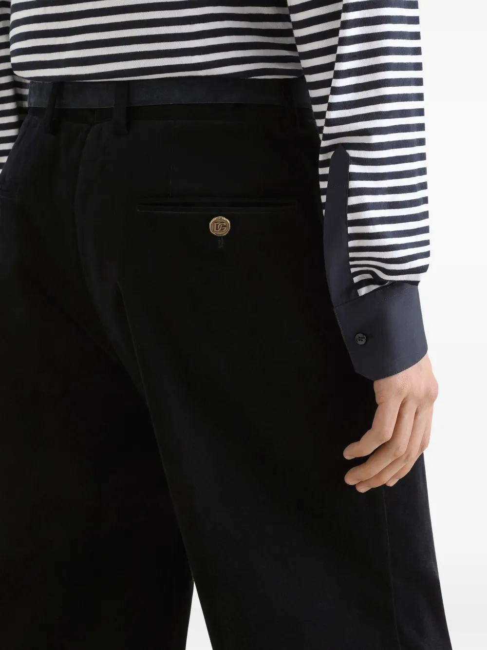 Dolce & Gabbana Fluwelen broek Blauw