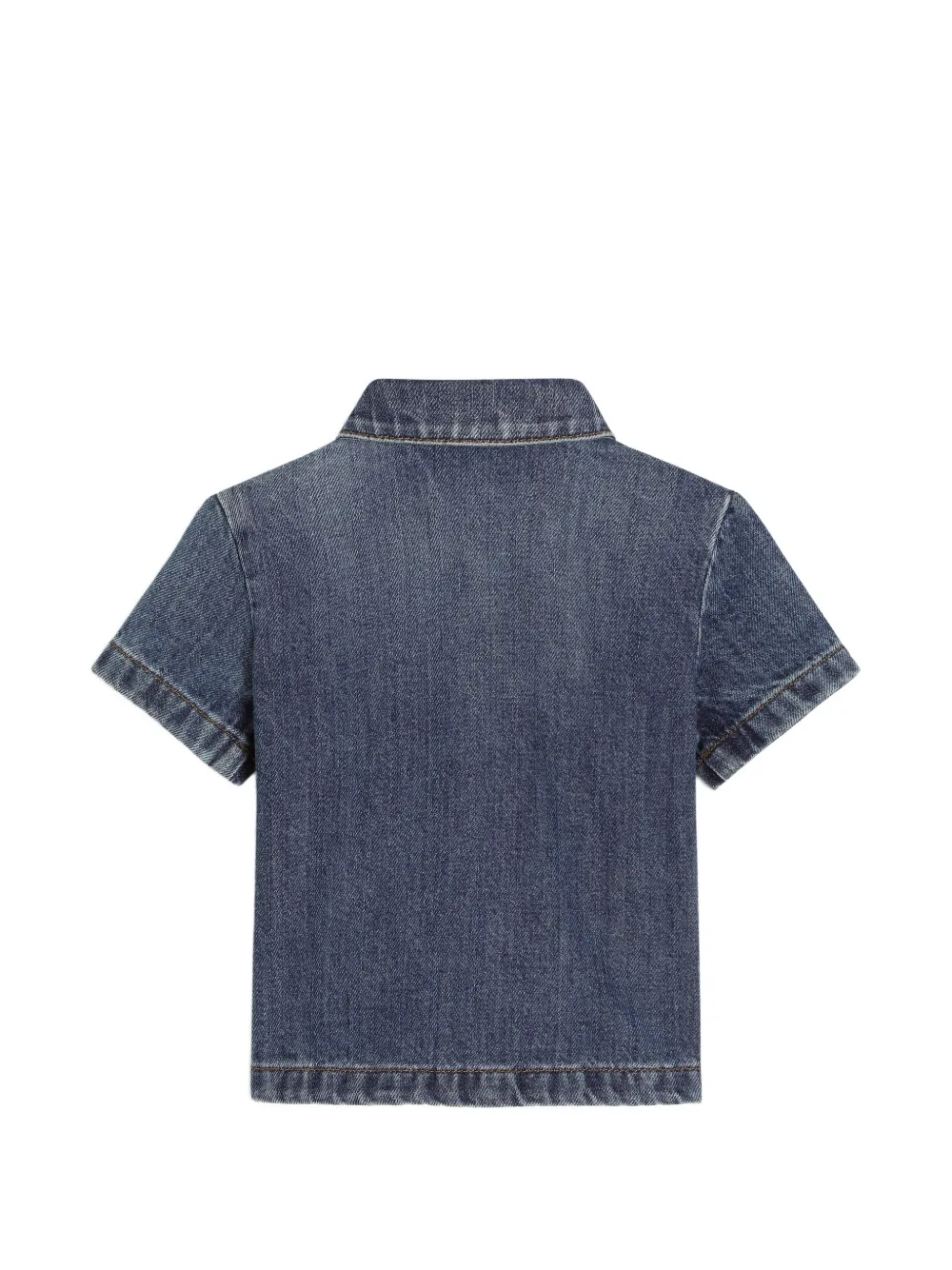 Dolce & Gabbana Kids Spijkershirt met logo Blauw