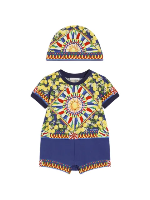 Dolce & Gabbana Kids Set regalo in jersey con stampa Carretto