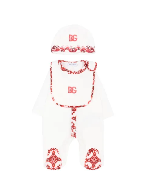 Dolce & Gabbana Kids MAJOLICA-PRINT JERSEY GIFT SET