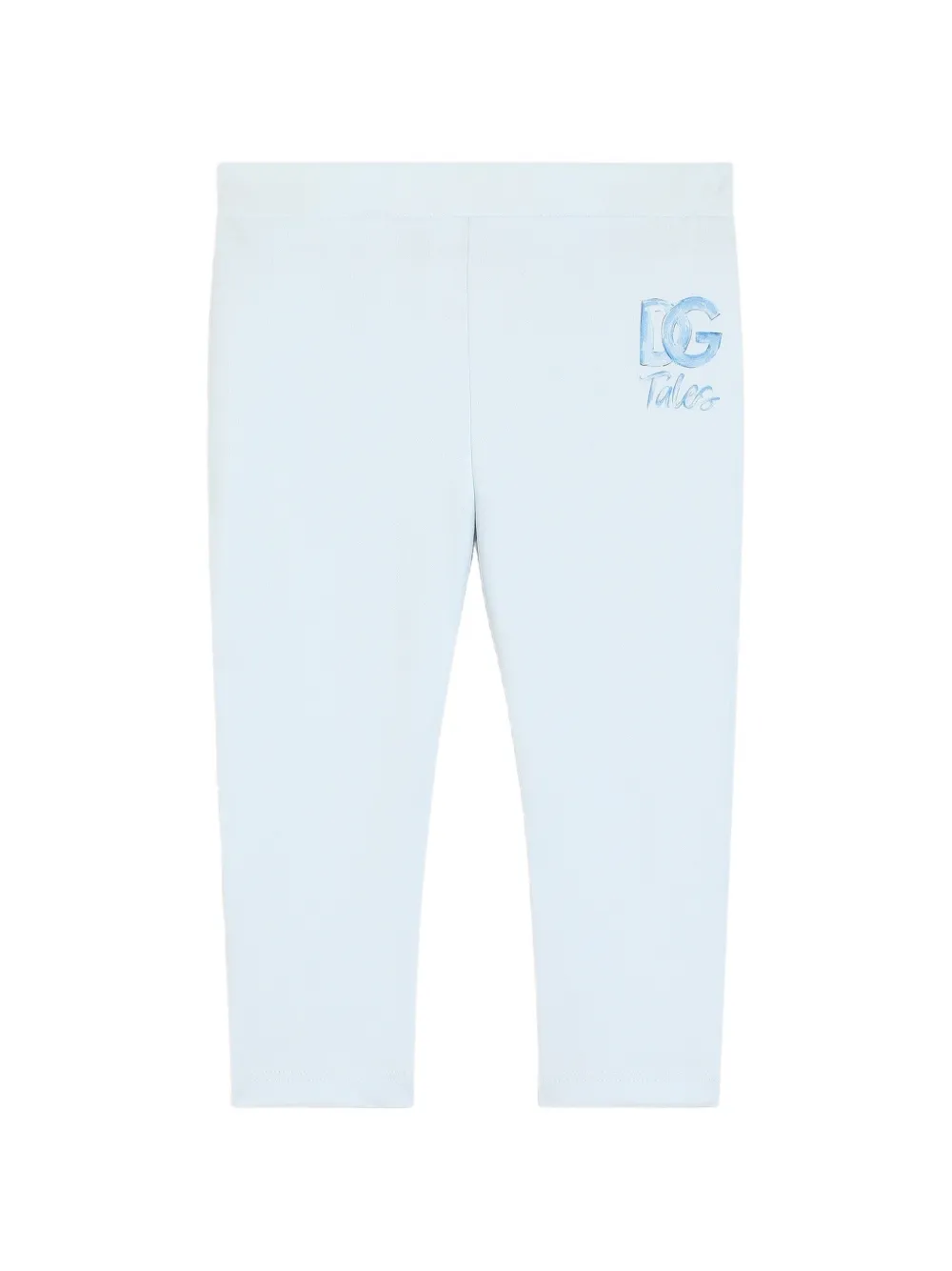 Dolce & Gabbana Kids Leggings con logo - Blu