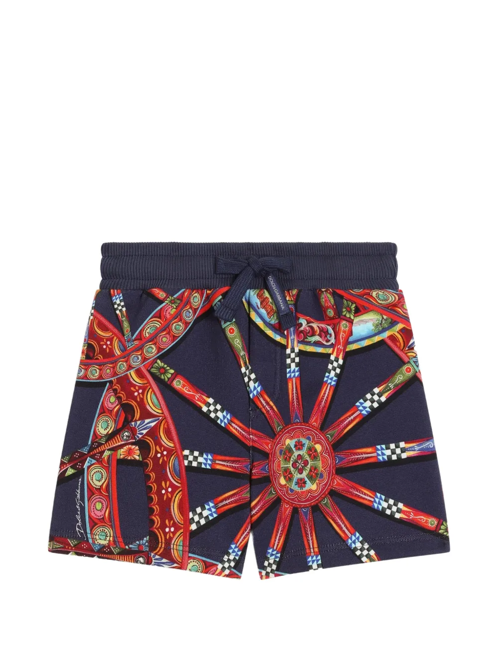 Dolce & Gabbana Kids Bermuda con stampa Carretto - Blu
