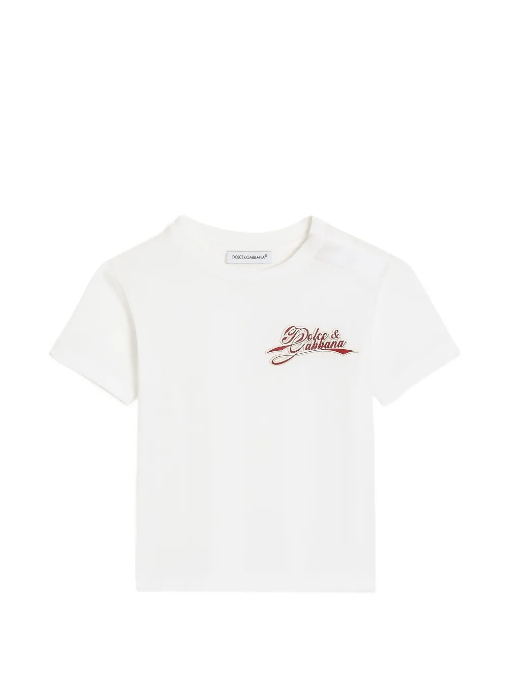 Dolce & Gabbana Kids T-shirt in jersey con logo - Bianco