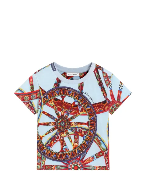 Dolce & Gabbana Kids Carretto-print jersey T-shirt