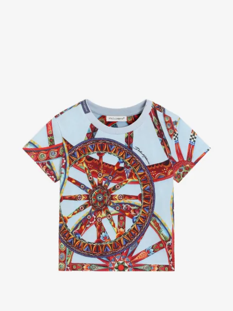 Dolce & Gabbana Kids Carretto-print jersey T-shirt
