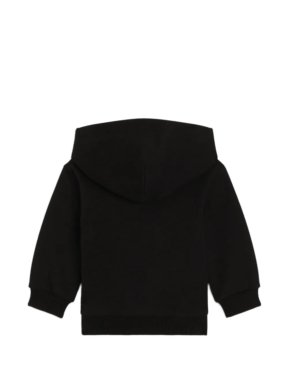 Dolce & Gabbana Kids Katoenen sweater met capuchon en patch Zwart